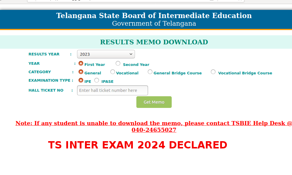 Telangana intermediate results 2024 Announced. Check Now