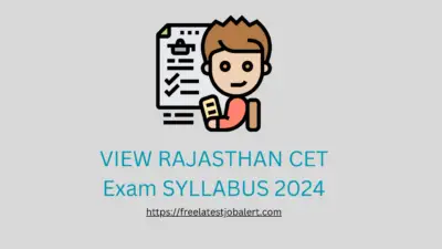 Rajasthan CET syllabus 2024 for class XII and Graduation