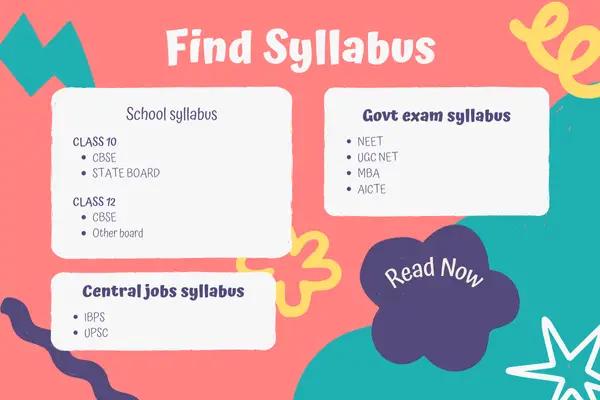 Exam , school and recruitment syllabus for students