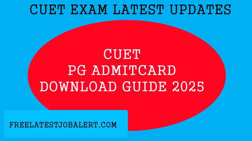 CUET PG EXAM 2025 ADMIT CARD DOWNLOAD GUIDE