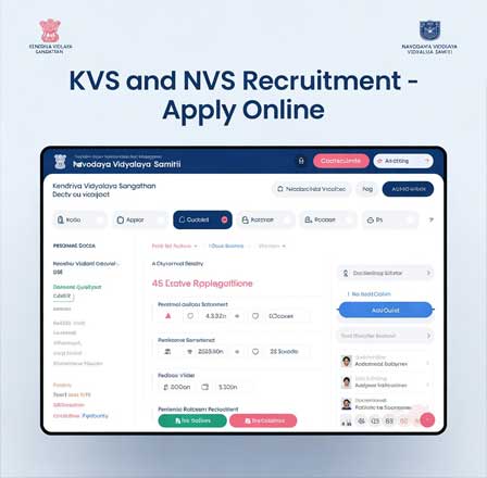 KVS and NVS recruitment 2025 apply online NOTIFICATION DETAILS