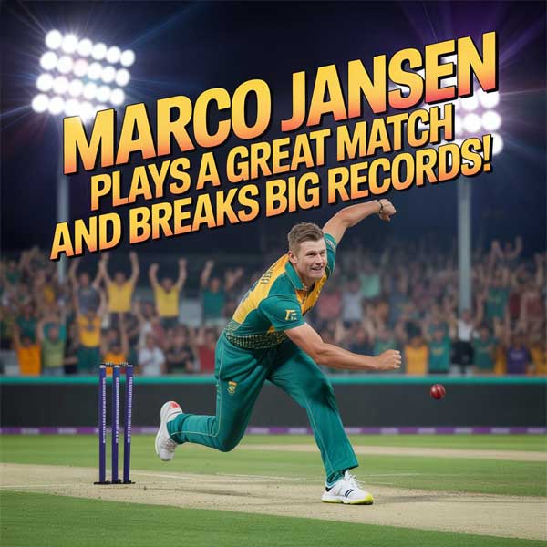 Marco Jansen why popular? and South africa vs India sports report