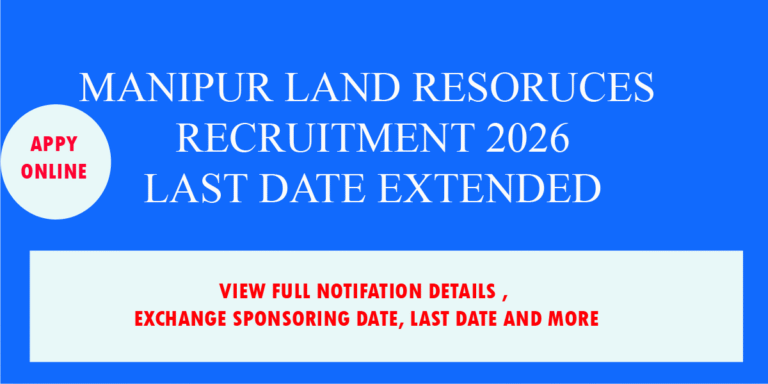 Manipur Land Resource Department recruitment notification 2026 official poster, vacancy details for LDC and Mandal posts