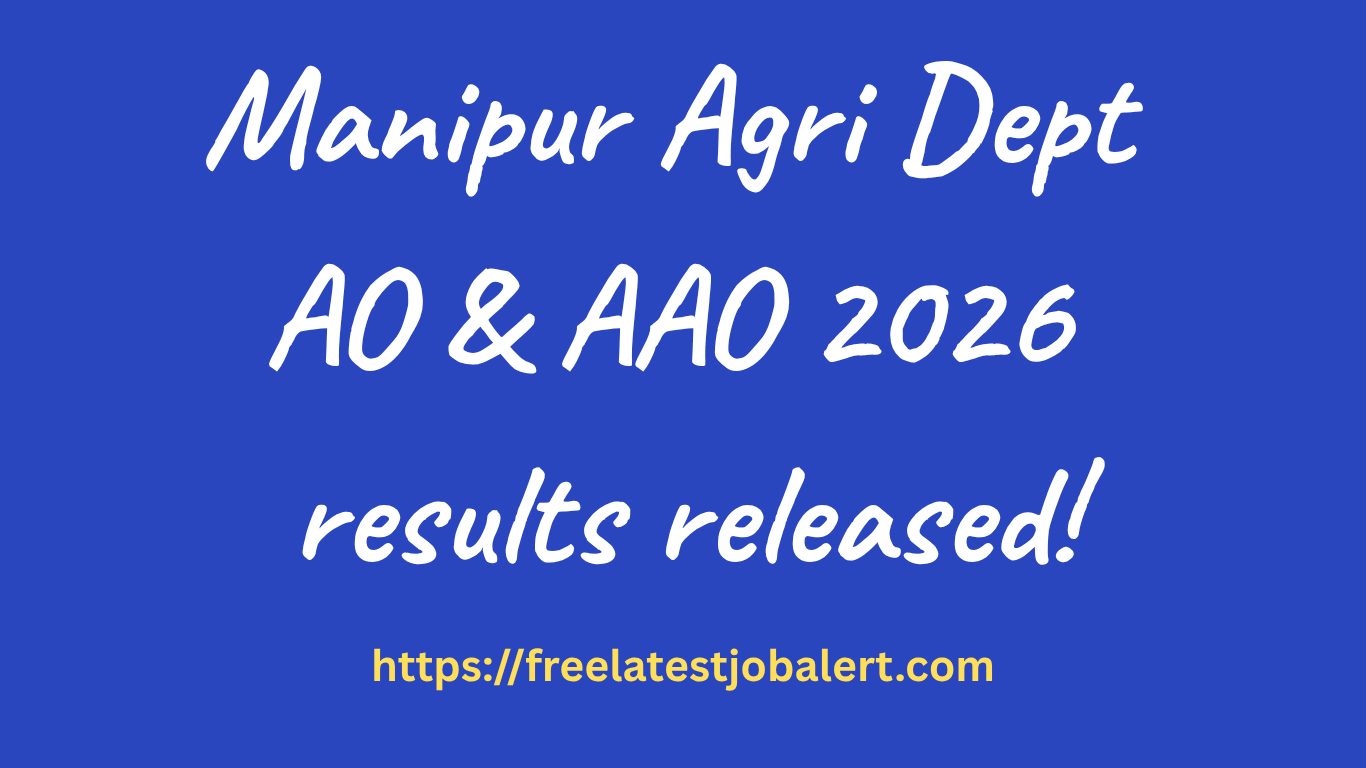 Agri department Manipur AO and AAO results check guide