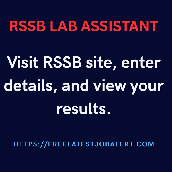 RSSB RESULTS LAB Assitant 2026 check guide