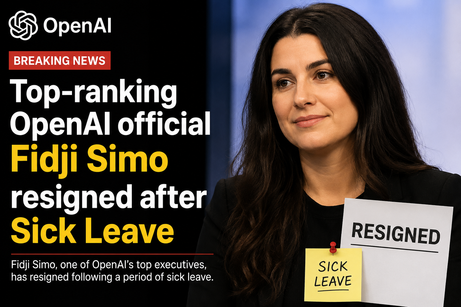 fidgi simo openai chronic illness and step down news