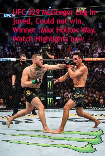 Who won McGregor vs Holloway ufc match last night