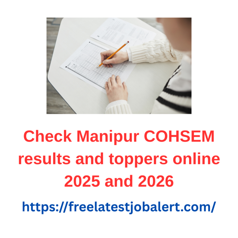 Manipur COHSEM results: How to check results and topper name list year-wise
