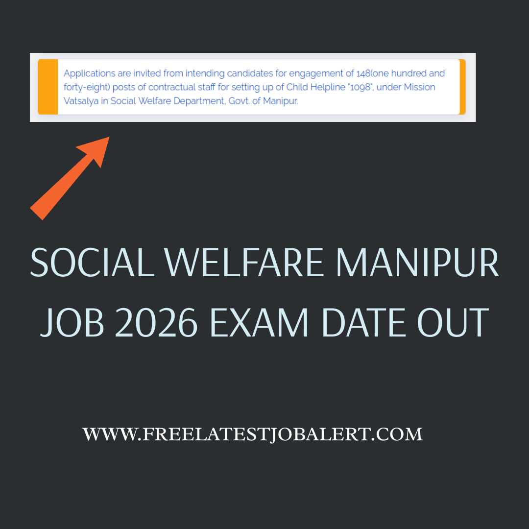 social welfare recruitment Manipur 2026 -admit card and exam date details