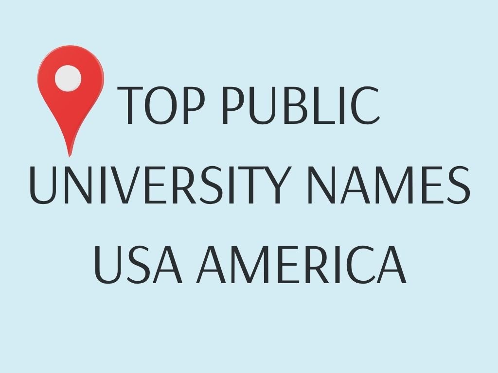 Top public university name USA 