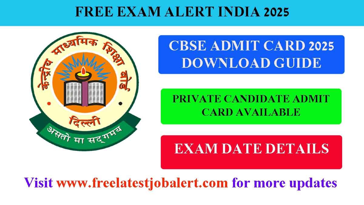 cbse admit card 2025 download guide and exam date details